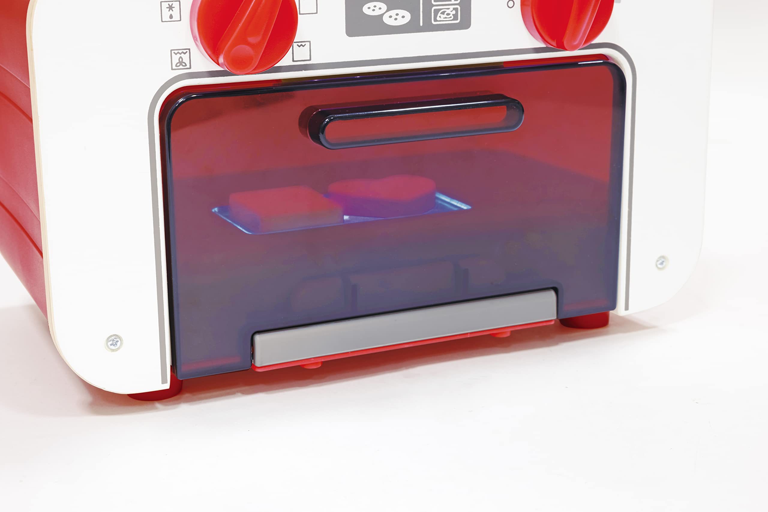 Hape oven light and sound cues teach timing during pretend baking.