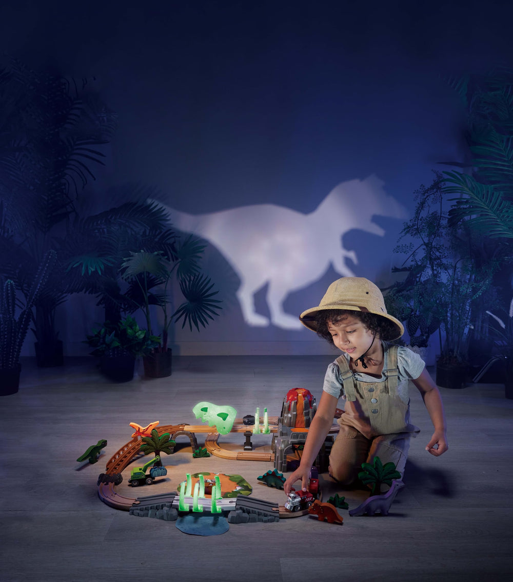 Hape Dinosaur Railway Adventure Set immersive dino world inspires imaginative play