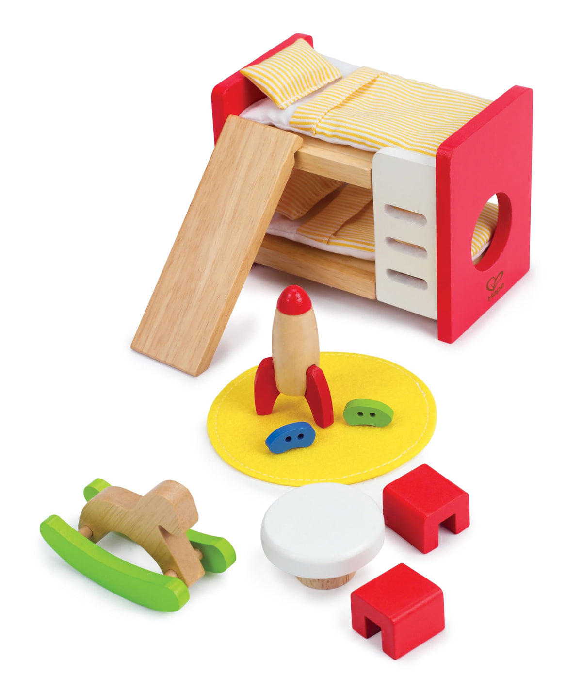 Hape bunk bed in 1:12 dollhouse for cozy pretend sleepovers