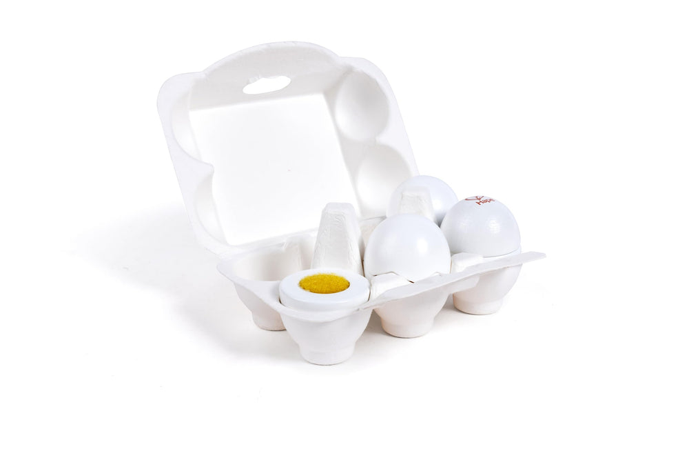 Hape egg carton shells peel for realistic pretend play