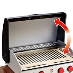 Hape Gourmet Grill with collapsible side table adds convenient prep space during play.