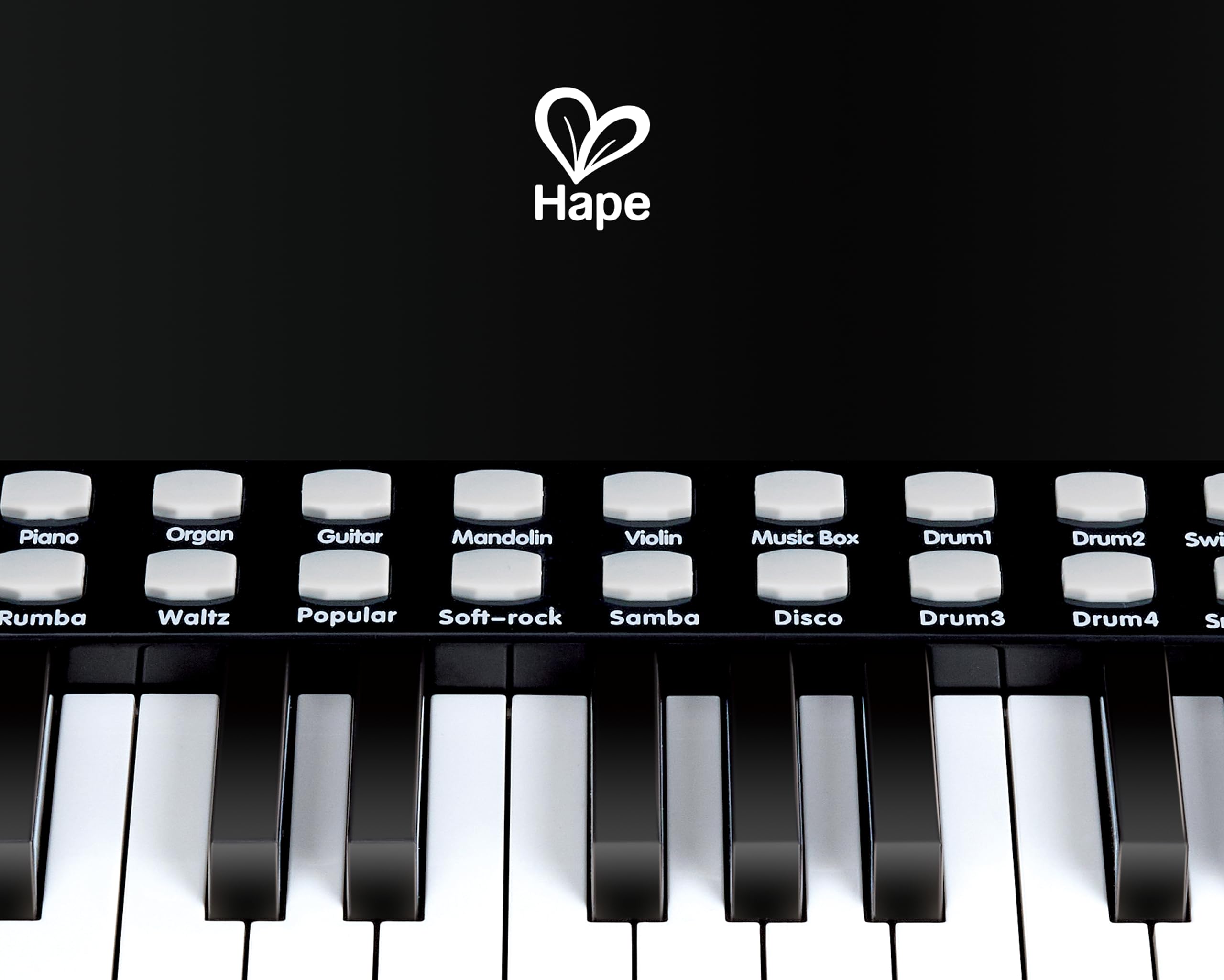 Hape Learn with Lights Smart Play shows correct notes for pretend playing