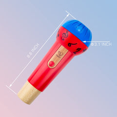 Hape Mighty Echo Microphone colorful graphics highlight kid-friendly design for creative singing
