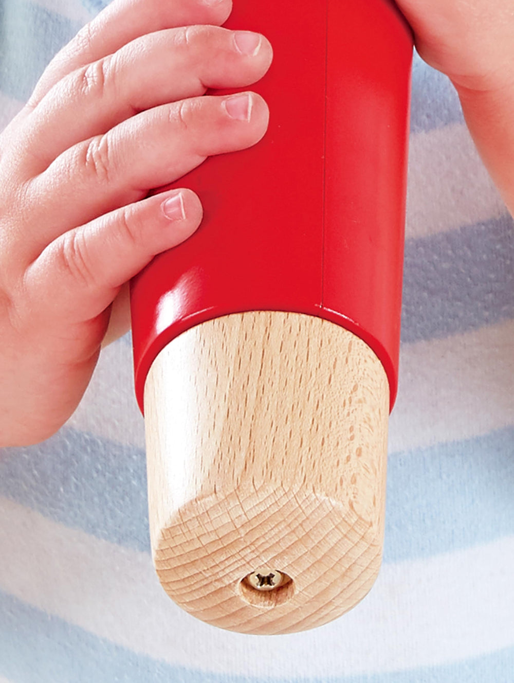 Hape Mighty Echo Microphone packaging display suggests gift-ready, imaginative play ideas