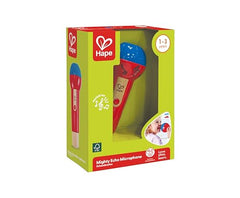 Hape Mighty Echo Microphone red side view enabling expressive, echo-enhanced play at home