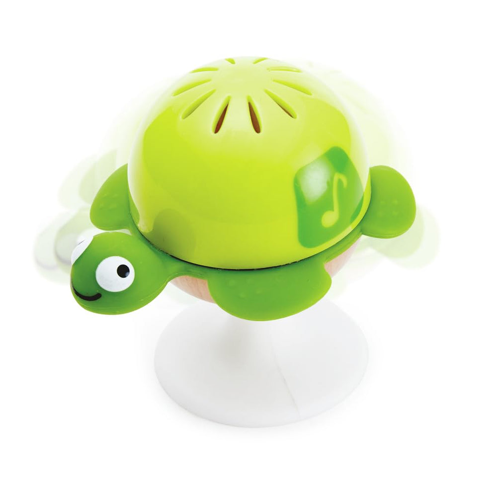 Hape Put-Stay Rattle Set vibrant colors aid visual tracking during play