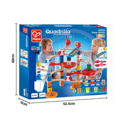 Hape product guide suggests family collaboration and collaborative problem-solving building.