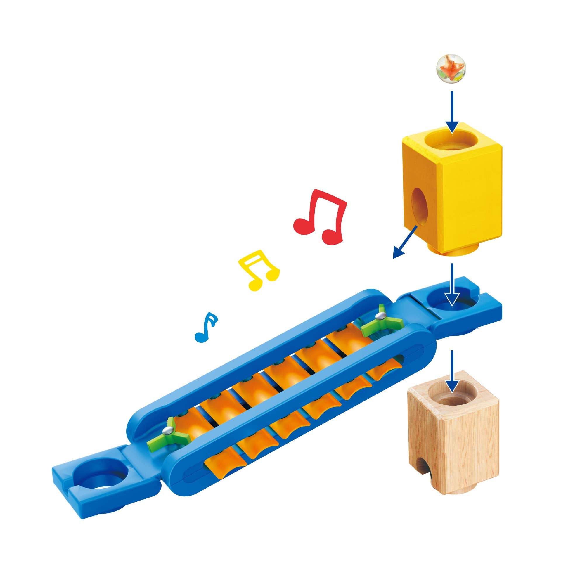 Hape set includes multiple paths to spark creativity and engineering exploration.