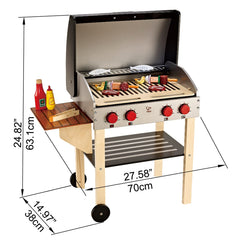 Hape Shish Kabob Set with two skewers promotes hands-on kitchen storytelling.