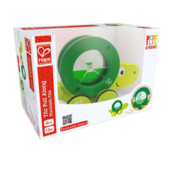 A playful learning buddy from Hape, aligned with safety standards.