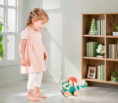 Hape Walkalong Kitten Rubber-Wheel Protected Floor for indoor use.