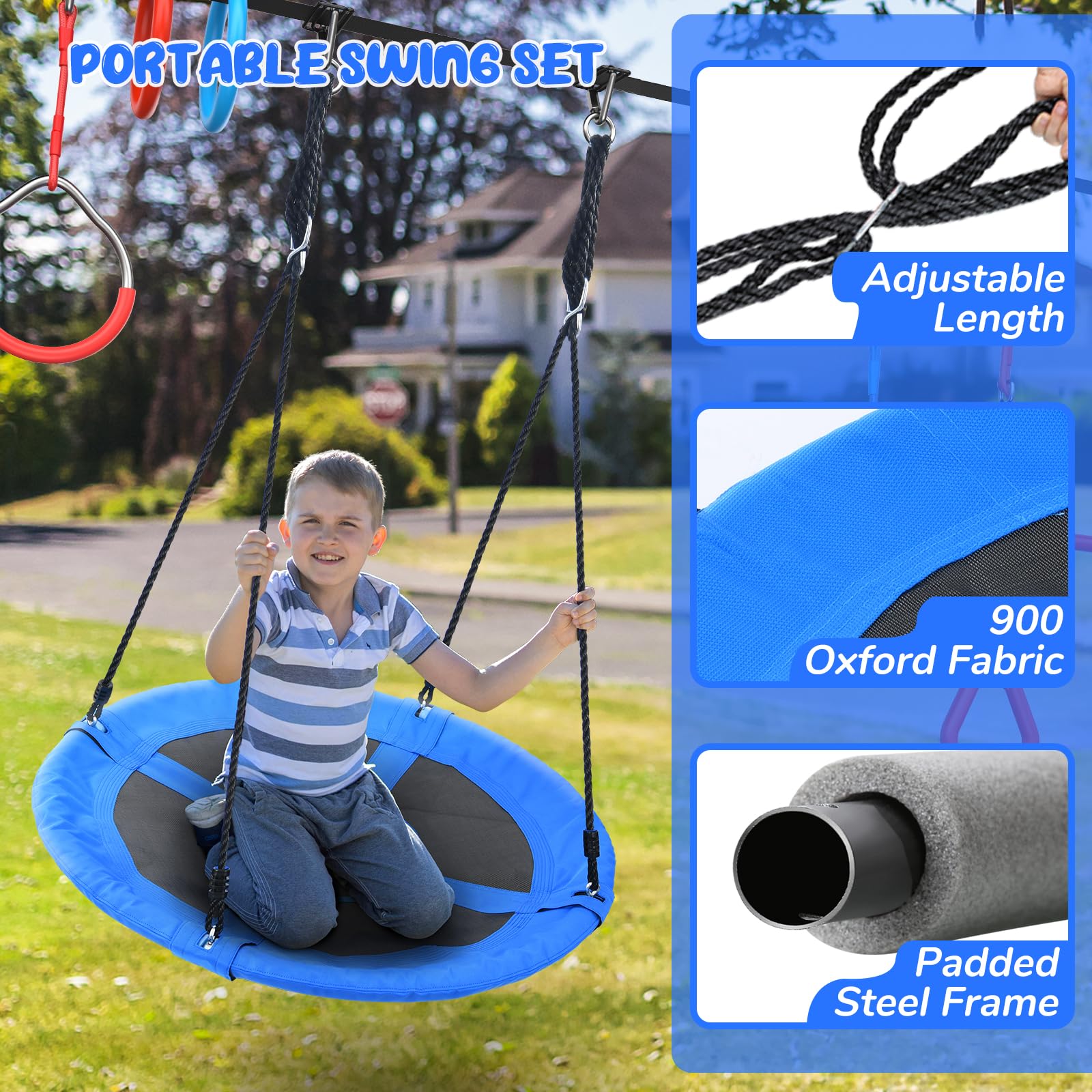Hapfan 360° ninja twister swing in action.