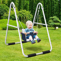 Hapfan toddler swing with stand shows a stable, non-slip base for safe indoor use.