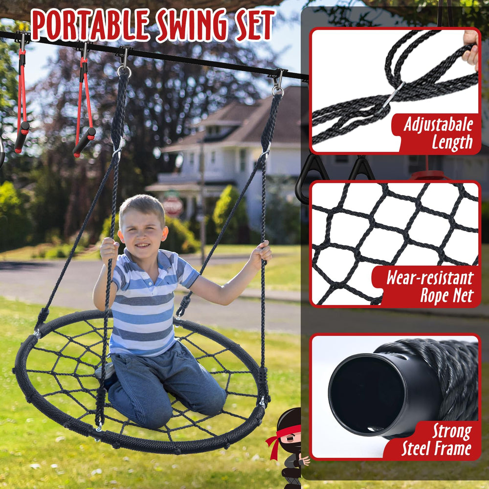 Hapfan tree-swing for relaxing breaks and outdoor fun.