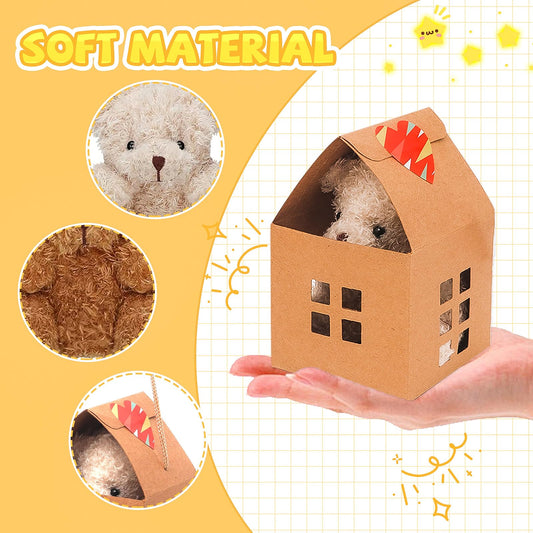 Foldable bear houses packaging enhances gifting presentation.