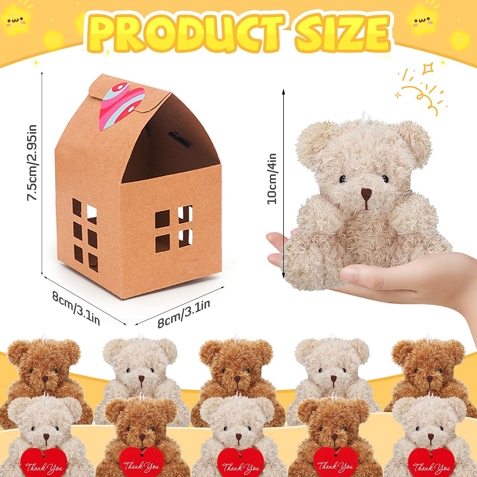 Bear party favors brighten venues as decorative accents.