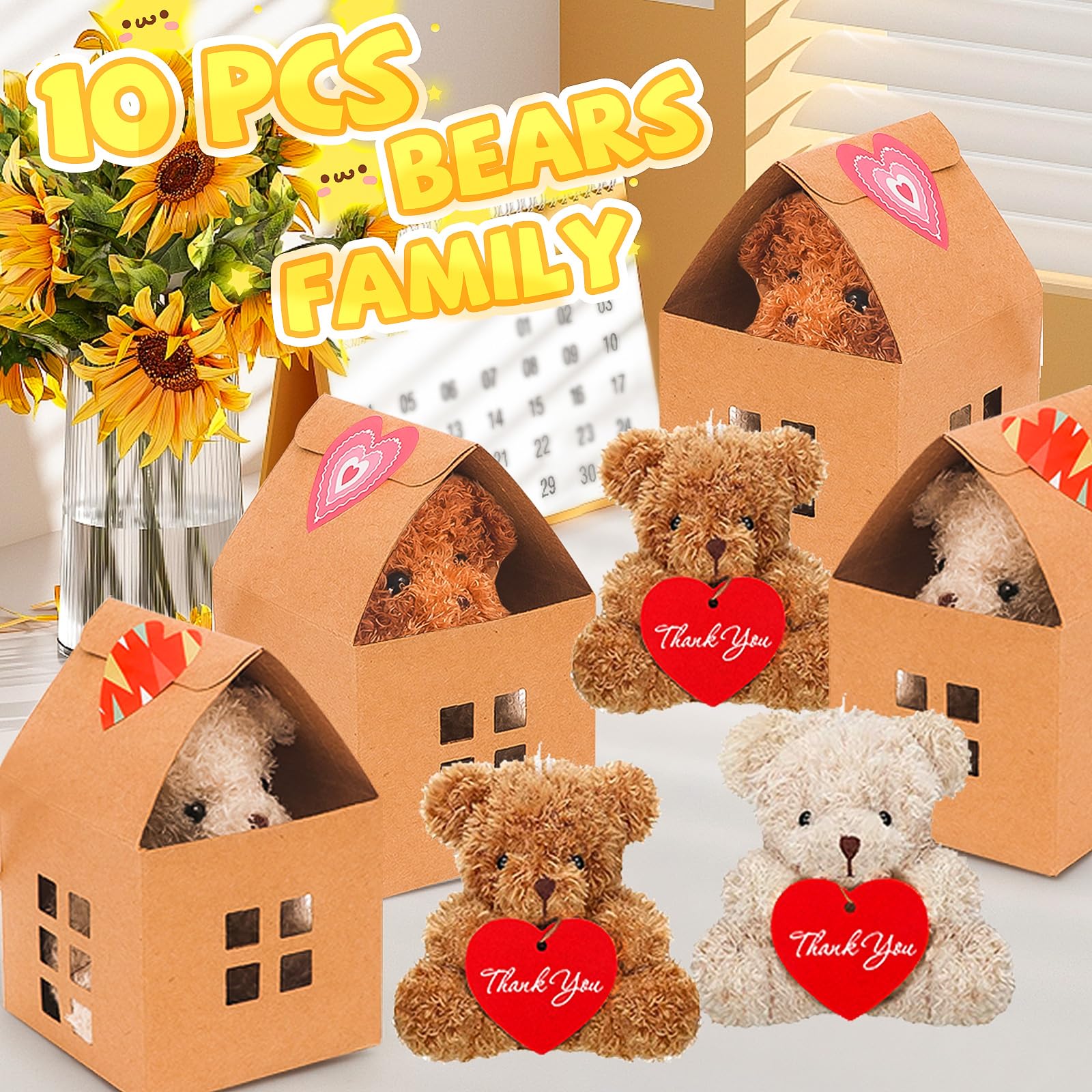 Gift-ready mini plush bears for birthdays and holidays.