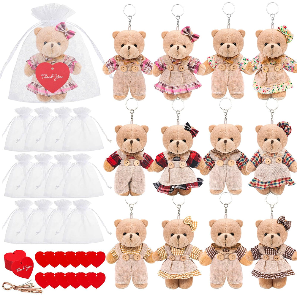 HAPGFS mini teddy bears bulk with outfits, perfect for gifting and keepsake decor.