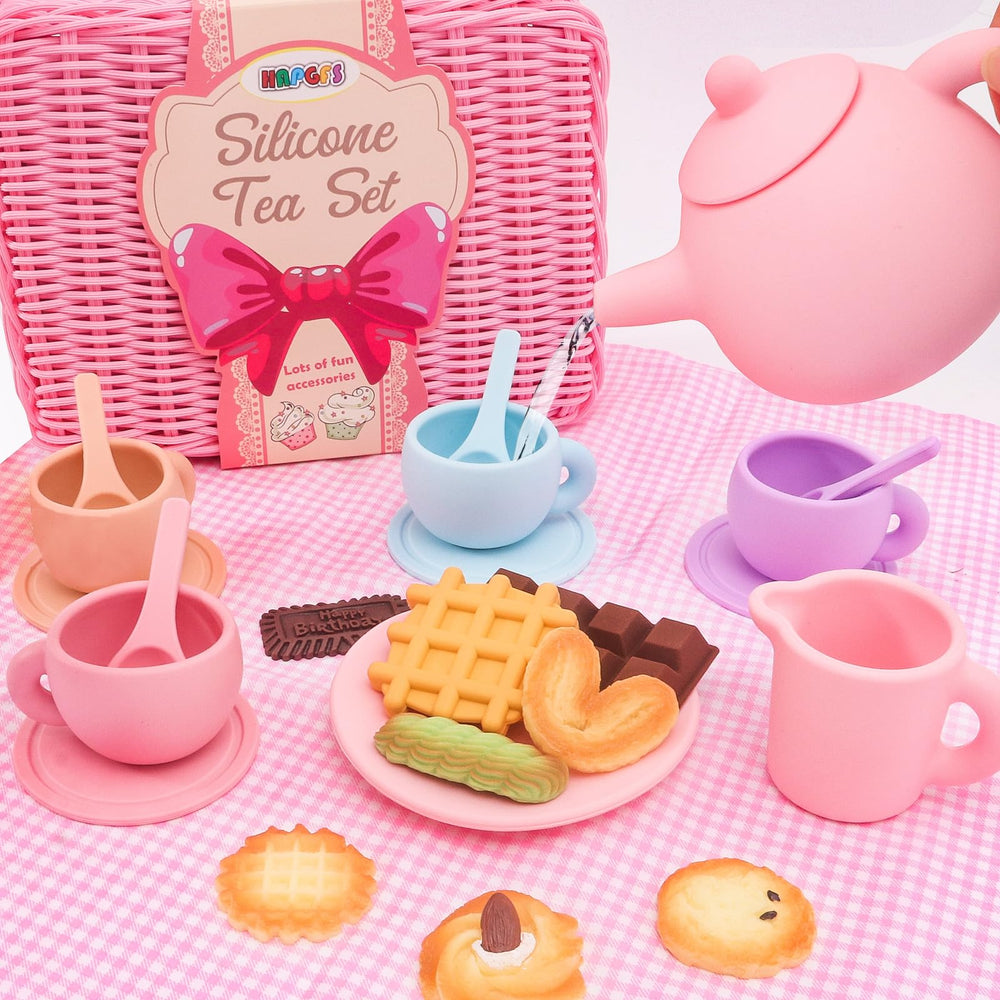 HAPGFS silicone pretend cookies enhance realistic tea party play.