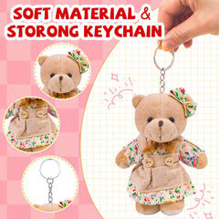 HAPGFS white mesh gift bags for elegant bear presentation.