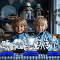 HaPiBiDesign Race Car Centerpiece Honeycomb Belly adds cute charm to displays.