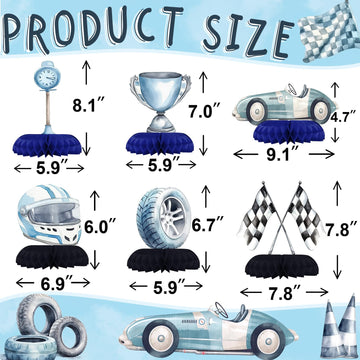 HaPiBiDesign Race Car Table Decor Set creates energetic party tables for kids.
