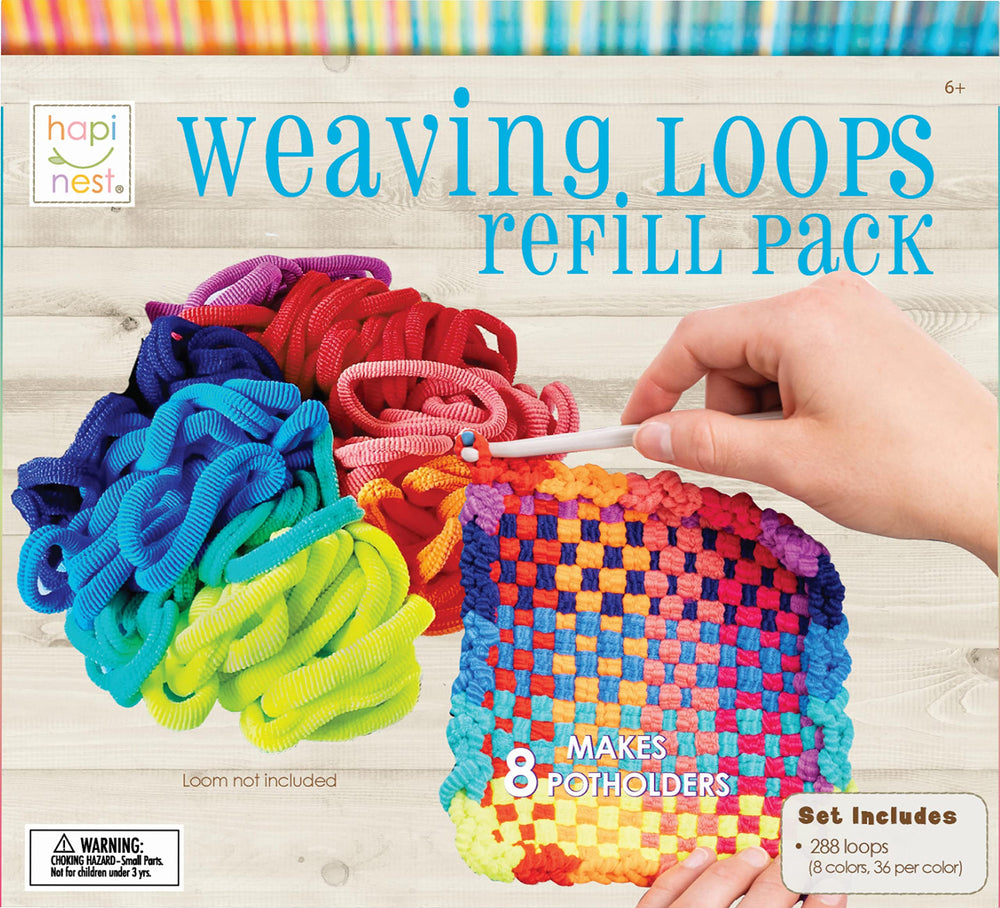 Hapinest easy weaving kit for kids highlights simple setup and family crafting moments.