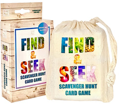 Hapinest Find and Seek game with 35 illustrated cards for engaging indoor play.