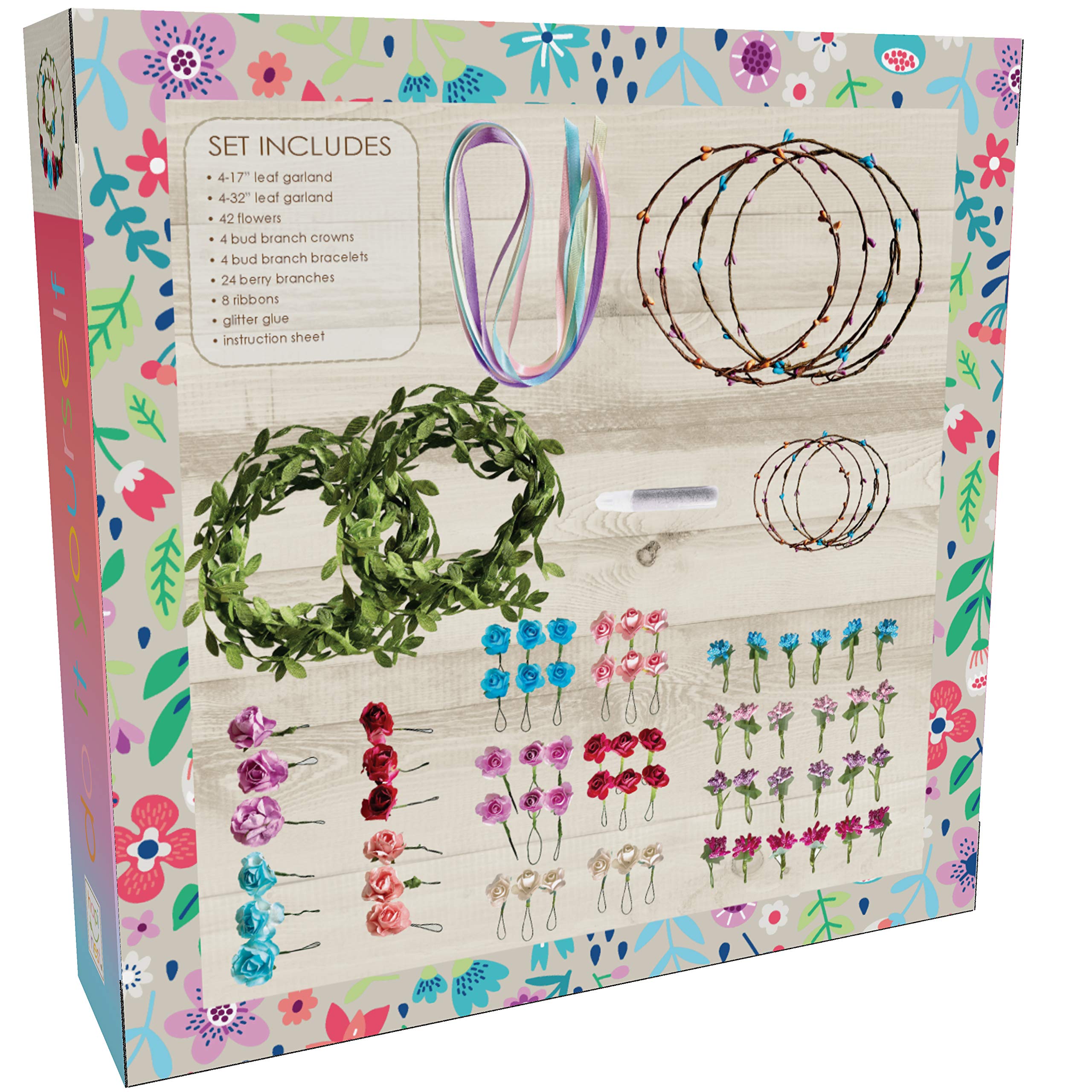 Hapinest four wreath leaf garlands ready for imaginative crown crafting