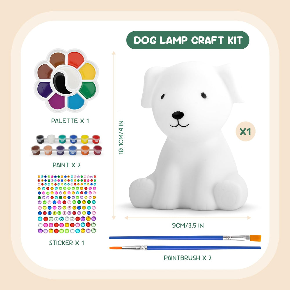 HAPMARS dog light base with paint set invites creative painting sessions