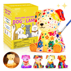 HAPMARS Paint Your Own Dog Lamp Kit doglight setup sparks imaginative play and room decor