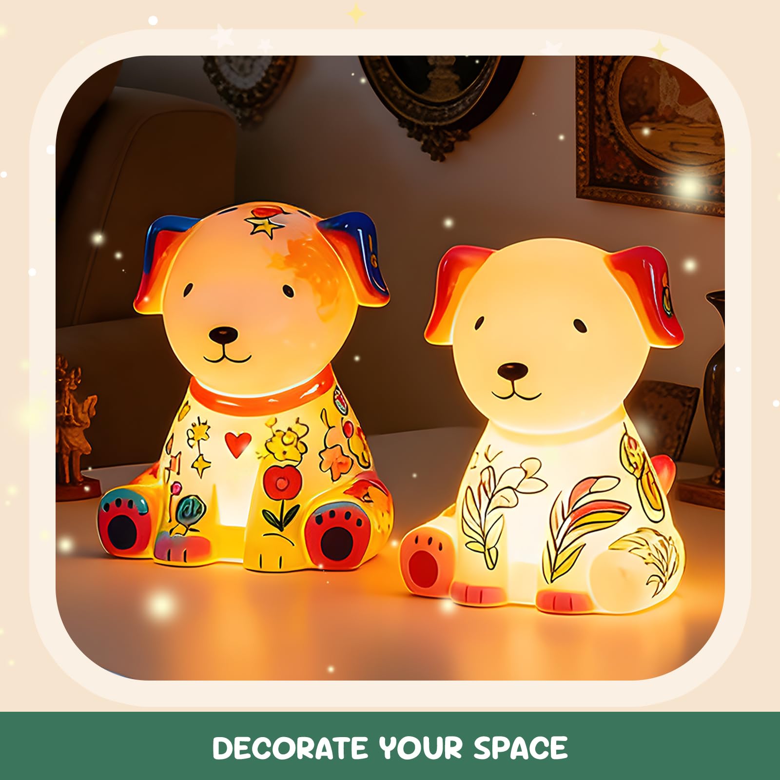 HAPMARS puppy lamp doglight assembly shows playful craft in progress