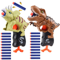Happitry dino blaster T-Rex with foam darts for safe outdoor play.