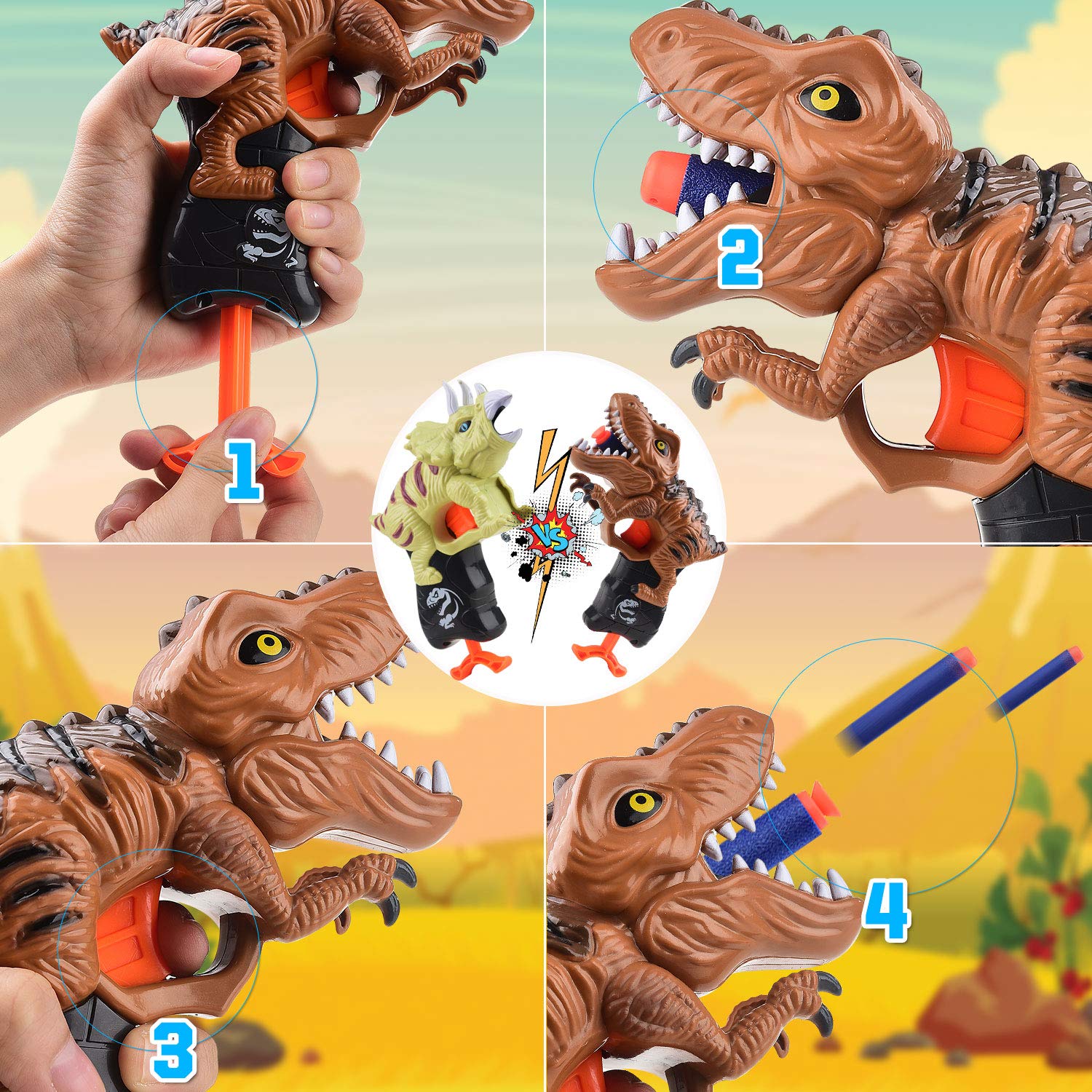 Happitry soft foam darts enable gentle target practice.