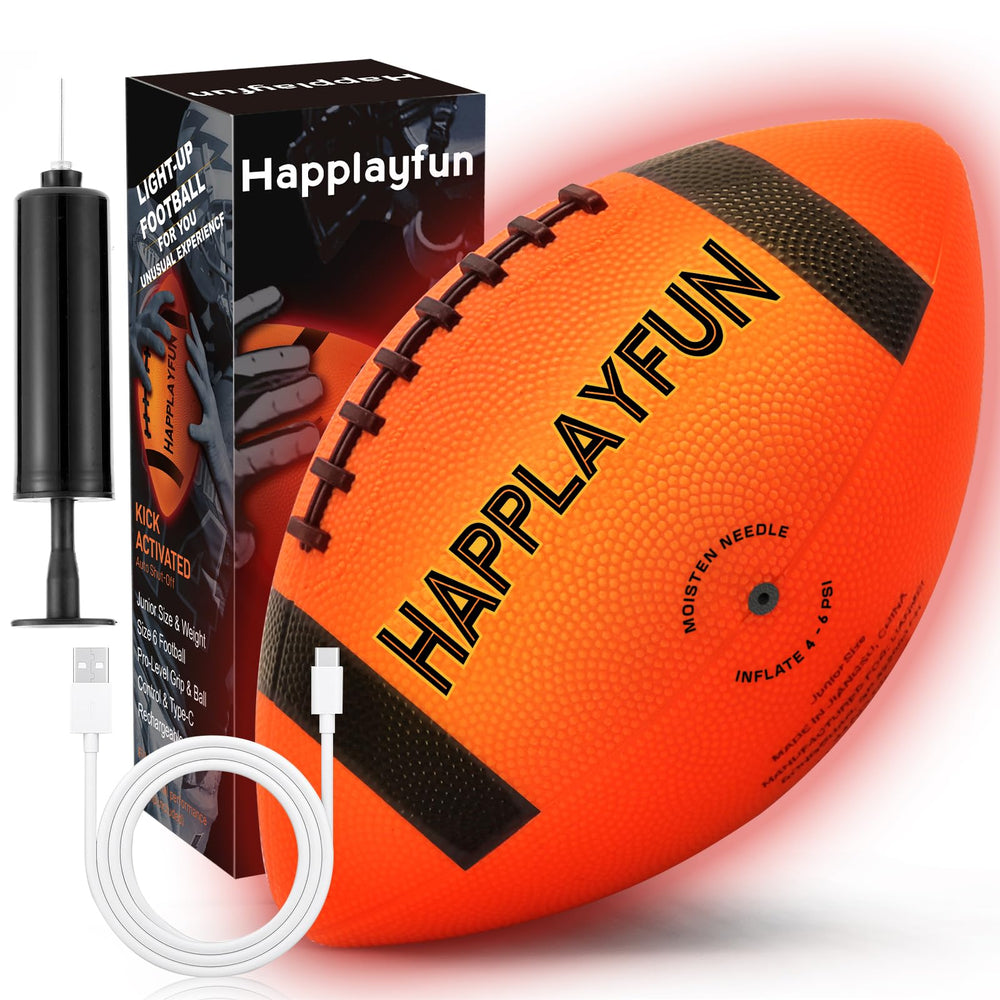 Happlayfun light-up football glows for night games, improving visibility and fun.