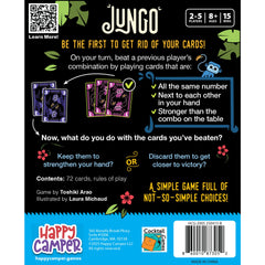 Happy Camper Jungo discard-or-keep decision moments heighten tension and engagement.