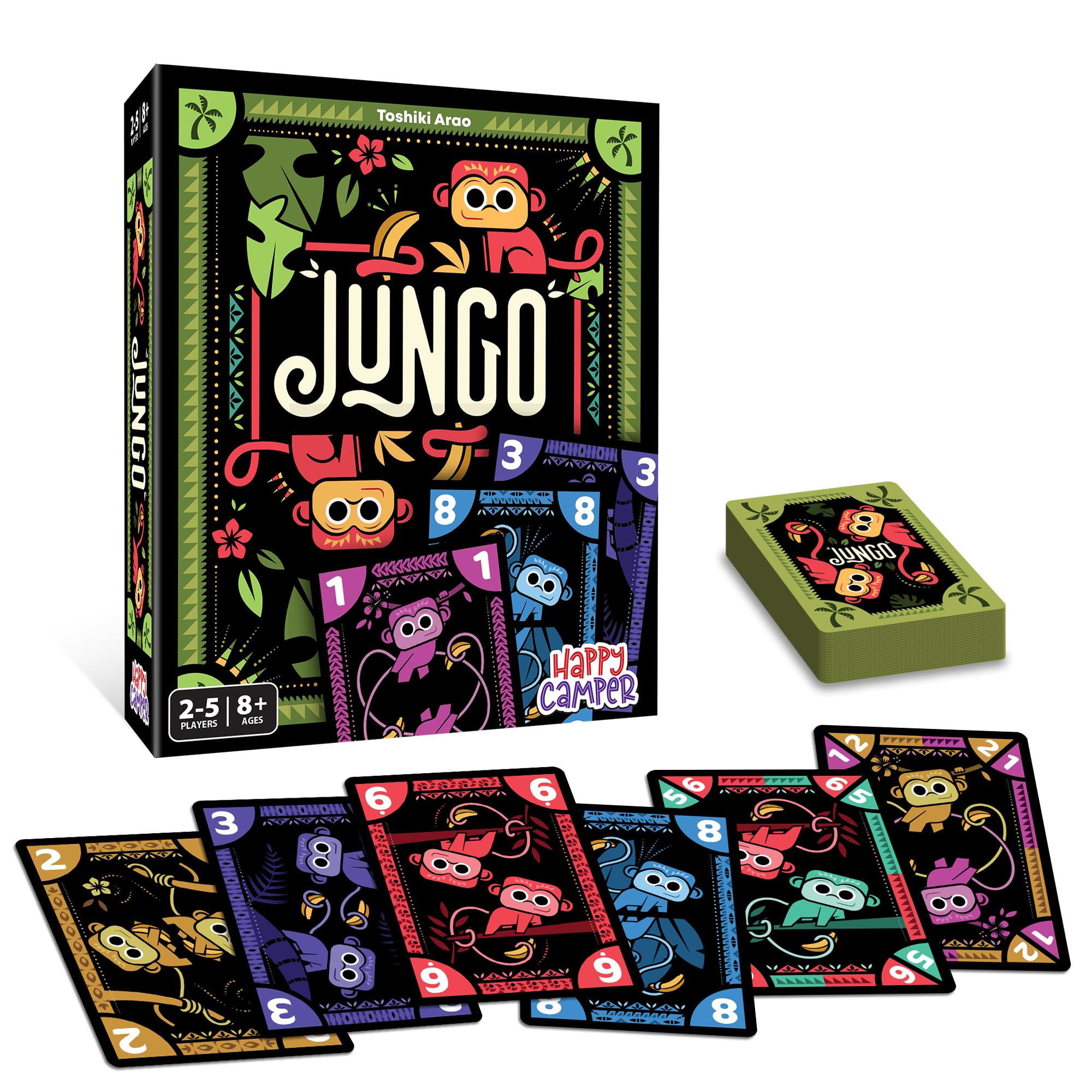 Happy Camper Jungo travel-compact design makes on-the-go play easy and fun.