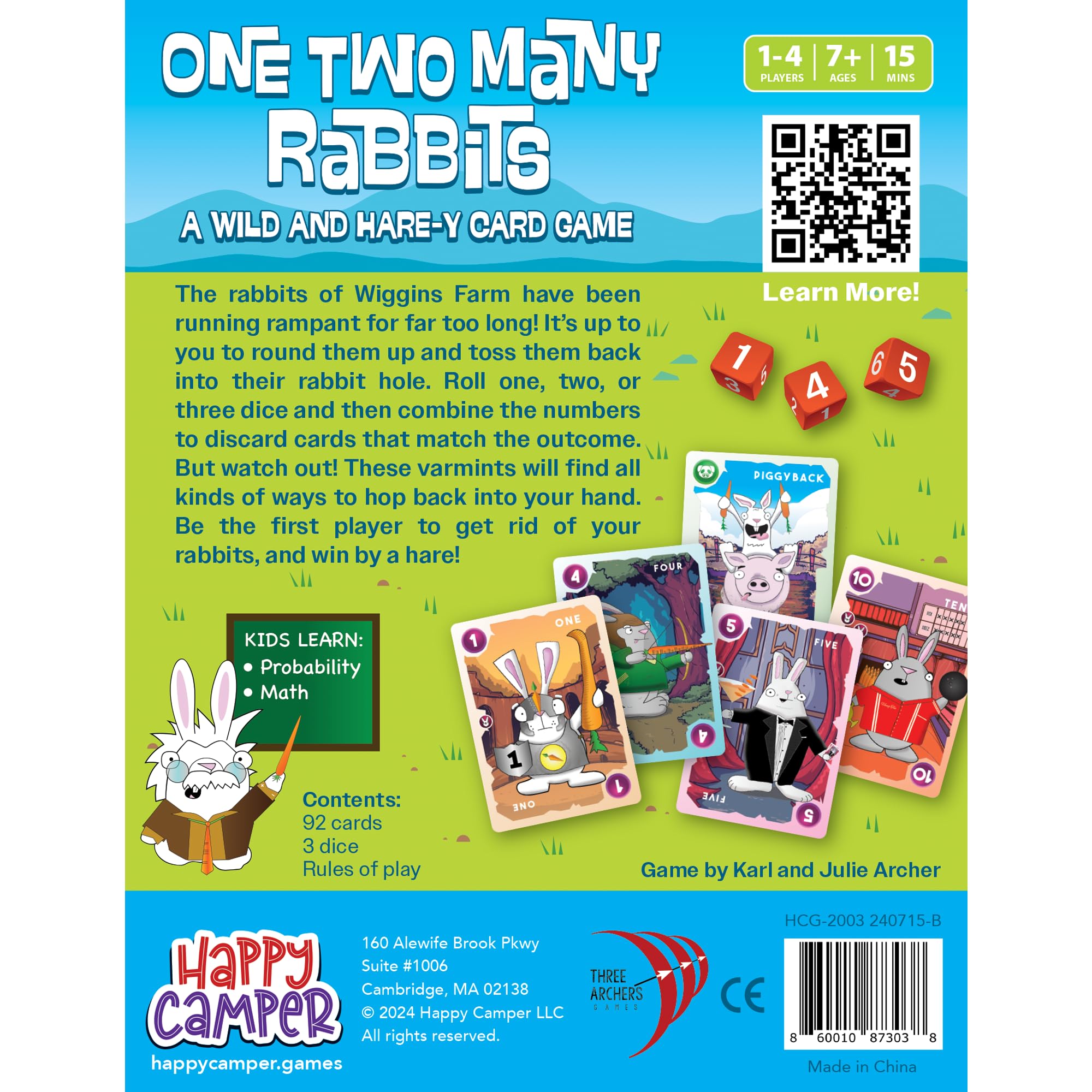 Happy Camper One Two Many Rabbits rabbit cards ready for lively decision-making