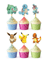 HAPPY CHOICES 24x cupcake toppers brighten birthday cupcakes with festive appeal.