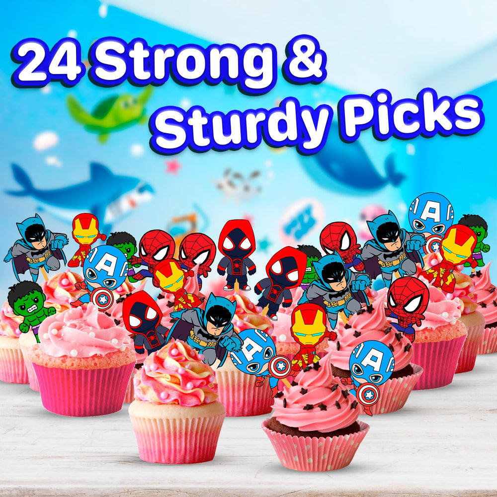 Happy Choices birthday toppers display with variety pack ideas