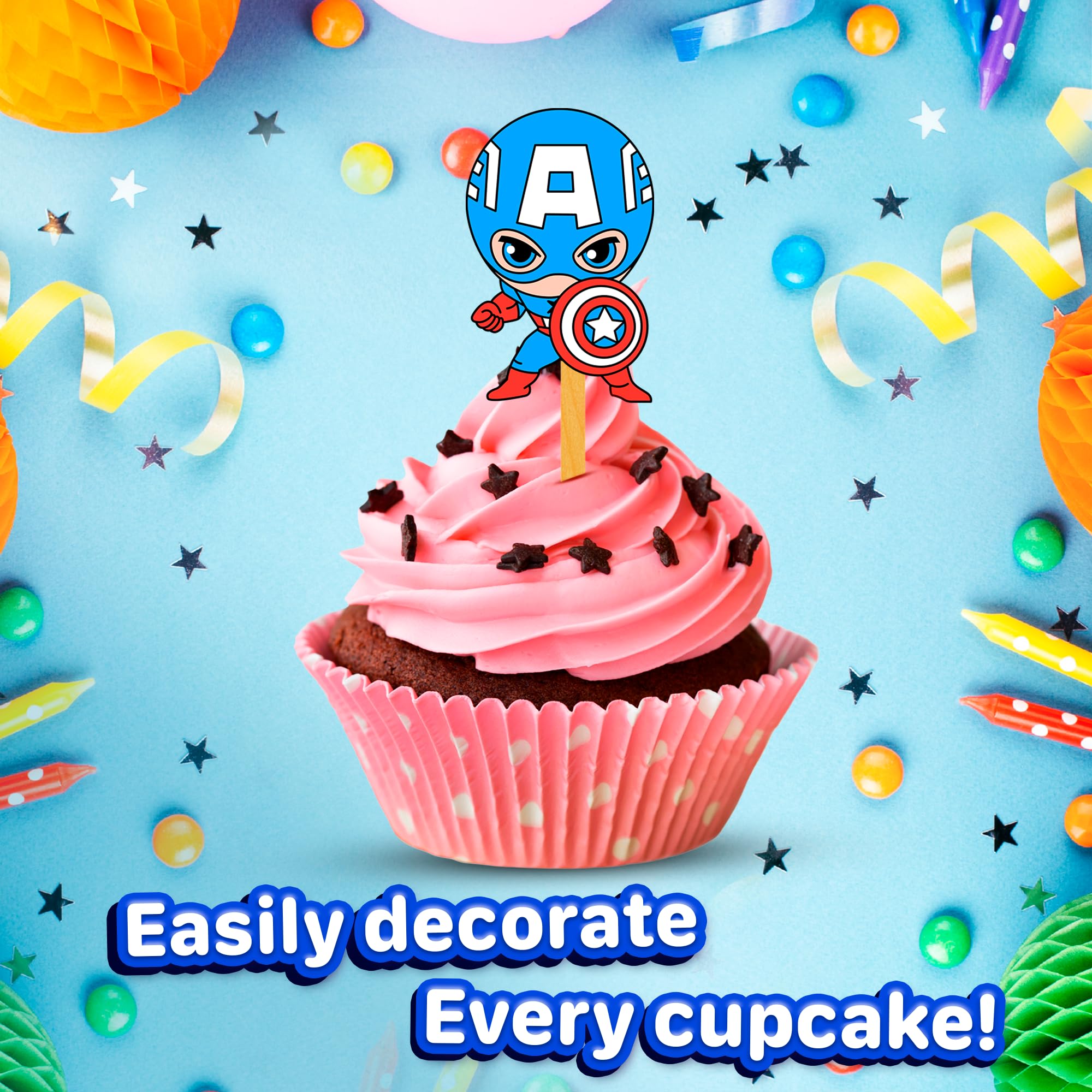 Happy Choices kids birthday cupcake decorations brighten treats and party vibes