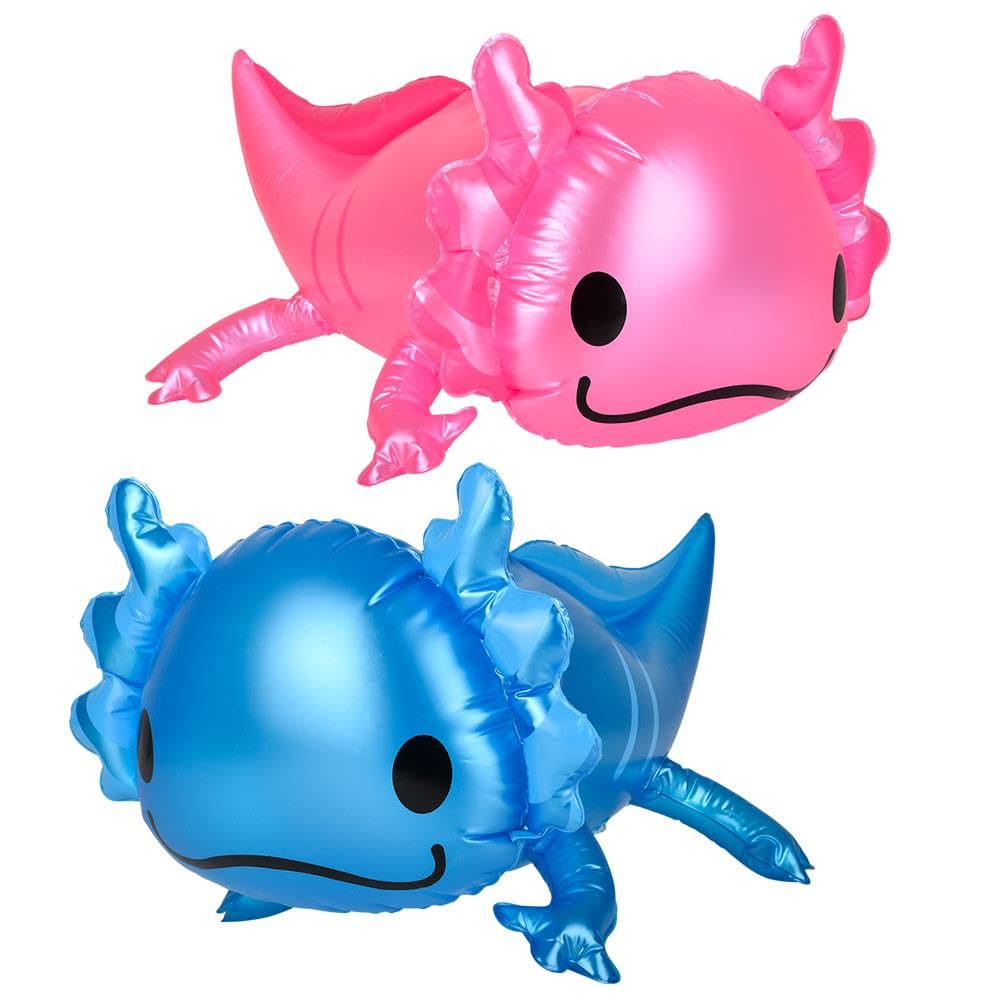 Happy Deals Axolotl Inflate 24-inch set for pool fun and party décor