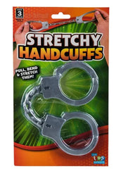 Happy Deals stretchy handcuffs in action, ideal for themed parties and role-play