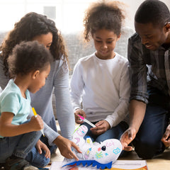 Happy Fuel Family Fun Craft Time, invites shared creativity and storytelling.