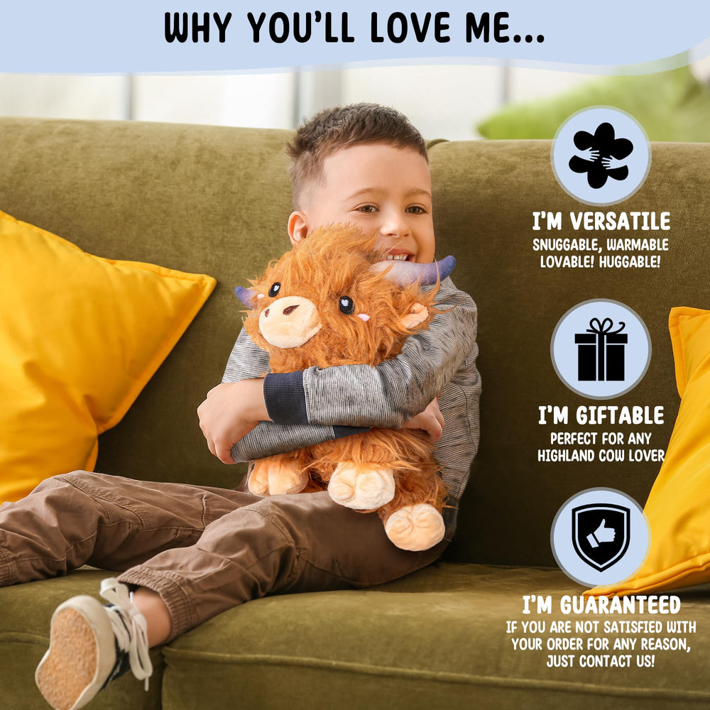 Happy Fuel Highland Cow makes a thoughtful gift for cow lovers and kids.