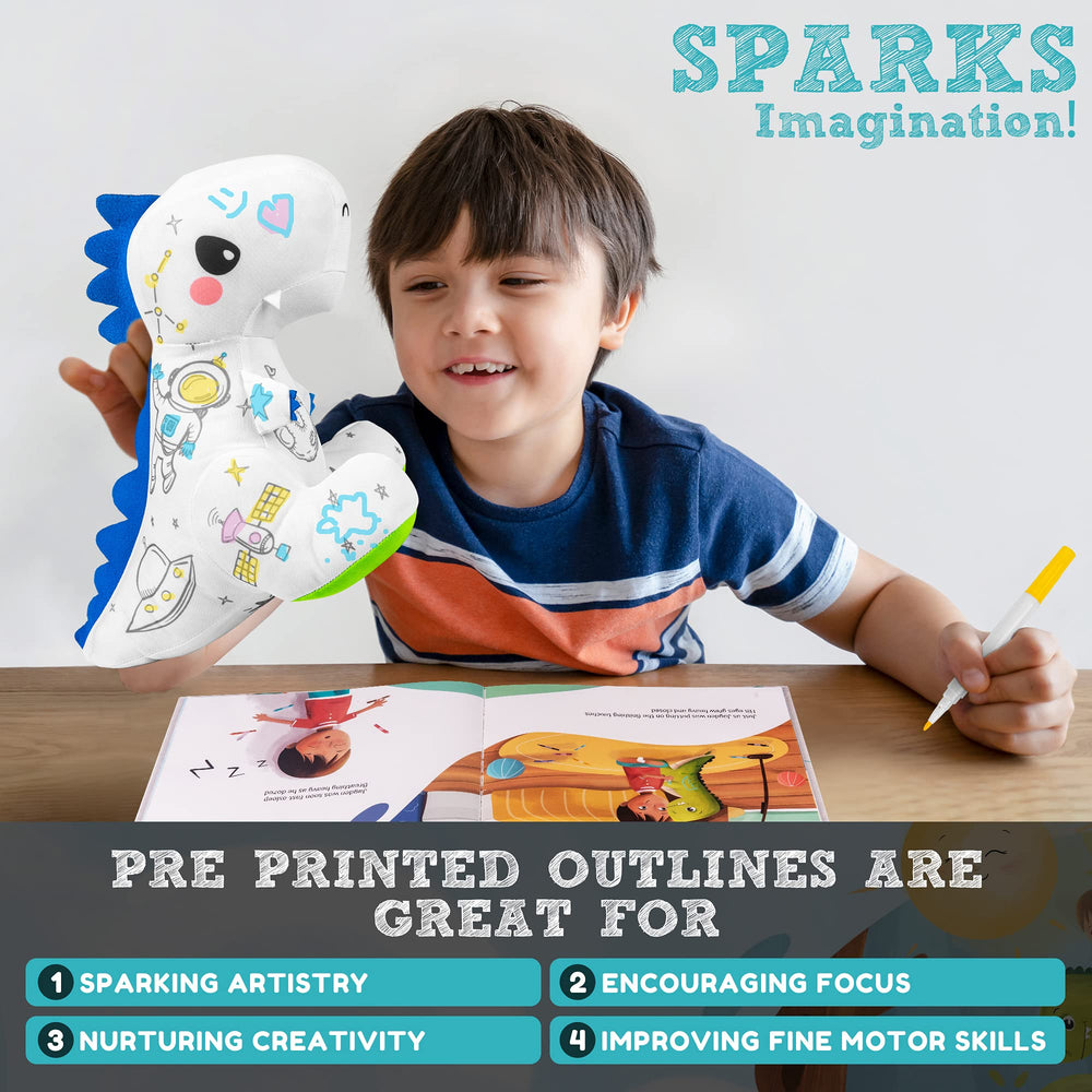 Happy Fuel T-Rex Plush companion dino doll, perfect for imaginative play and cuddles.