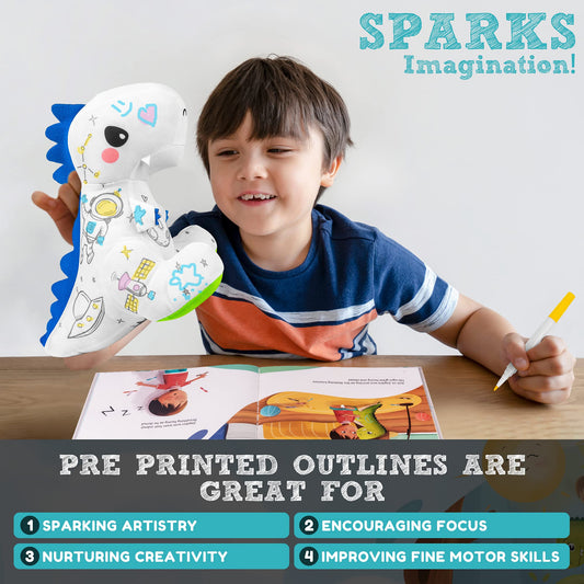 Happy Fuel T-Rex Plush companion dino doll, perfect for imaginative play and cuddles.