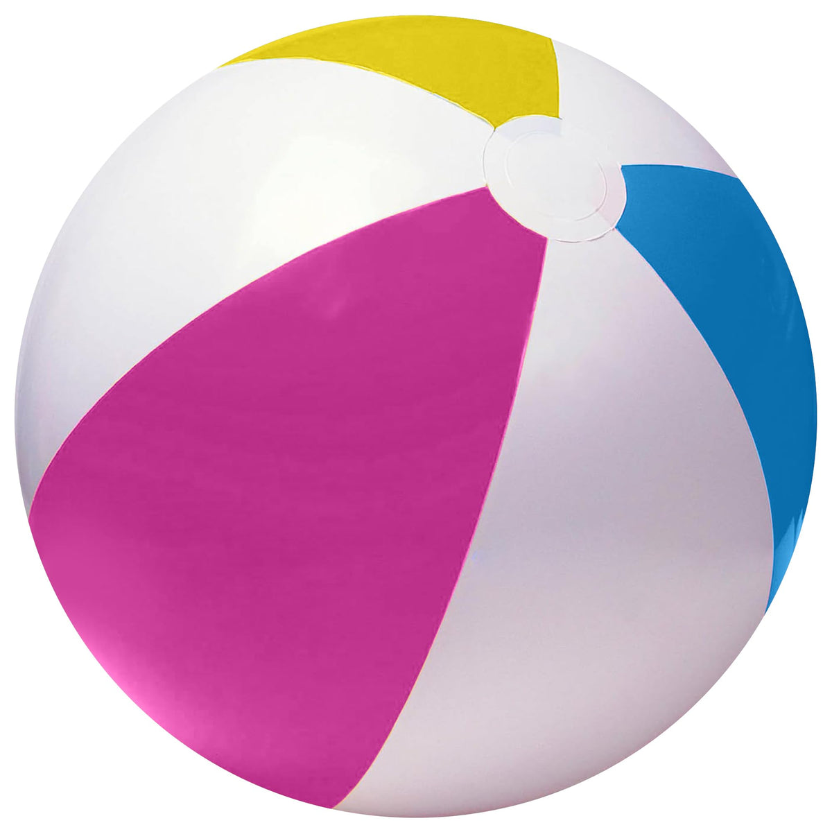 Happy Hippo 22-inch pastel rainbow beach ball, ideal for family pool parties
