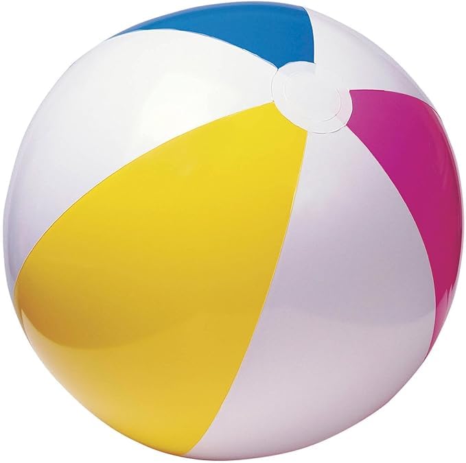 Happy Hippo pastel balls shown during kids playtime at the shore