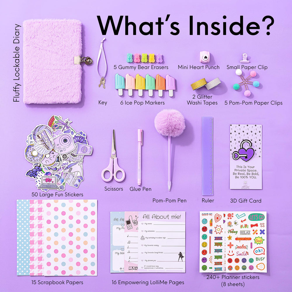 Happy Lolli lockable diary cover for private notes and personal reflection.